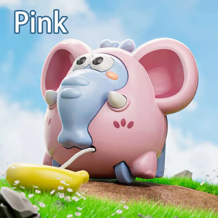 Children's Pull-String Banana Elephant Winding Toy, Wind-Up Scooter, Creative Cartoon Cute Animal Pull-String Baby Crawling Toy
