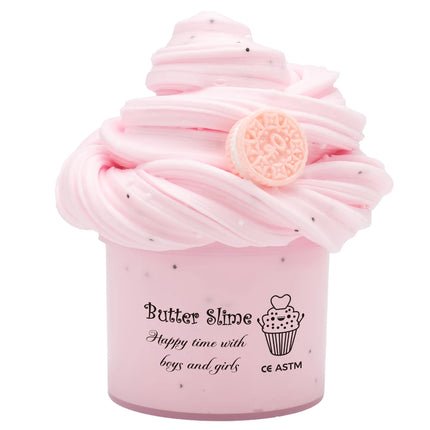 70ml Scented Cookies Butter Slime Kit - Blue Pink Charms Slime Soft Fluffy Putty DIY Sludge Christmas Birthday Gift Toys