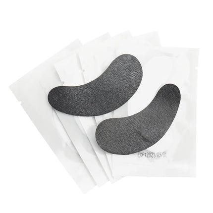 50 pairs/lot Gel Eye Pads Eyelashes Paper Patches For Eyelash Extension Eye Tips Sticker Wraps Black Patches Makeup Tools