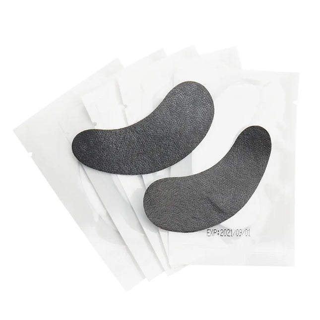 50 pairs/lot Gel Eye Pads Eyelashes Paper Patches For Eyelash Extension Eye Tips Sticker Wraps Black Patches Makeup Tools