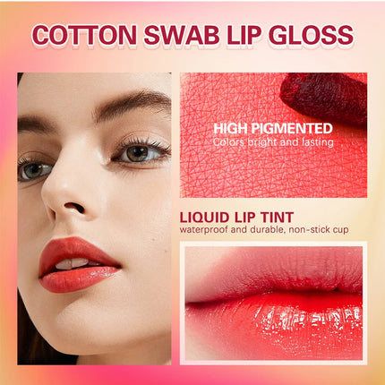 New Cotton Swab Lip Gloss Tattoo Lipstick Velvety Waterproof Matte Lip Gloss Portable Lip gloss Women Use Of Vacation Tourism