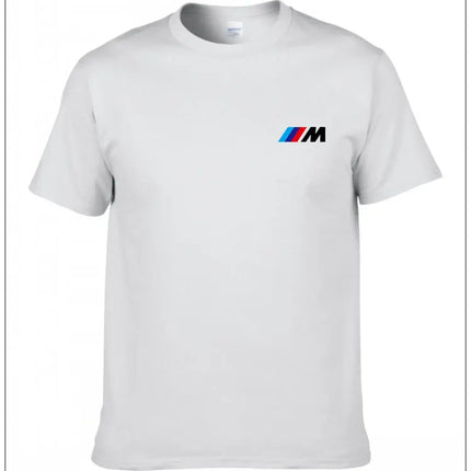 BMW Official Summer Short-sleeved T-shirt Car Classic Simple Logo Men's Women's Clothing Printing Pure Cotton Fashion High-end