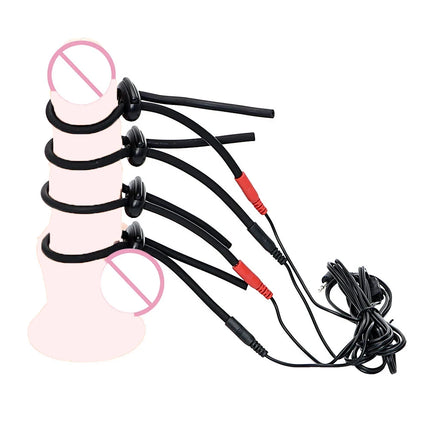 Electric Shock Anal Vagina Plug Urethral Catheter Penis Plug Ring Nipple Clamp Massage Pad Medical Electric Stimulation Sex Toy