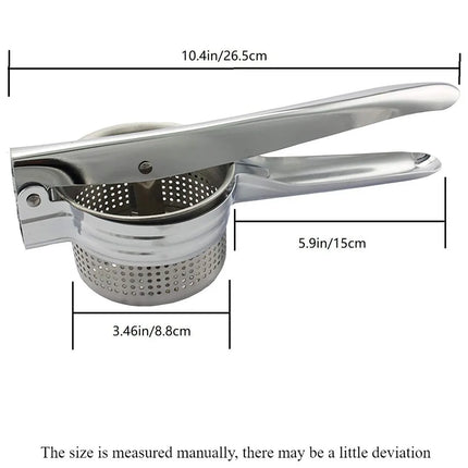 Potato Masher Kitchen Gadget Food Grade Stainless Steel Crusher Fruit and Vegetable Juicer Ergonomic Comfort Handle