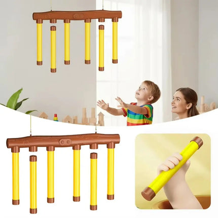 Quick Reaction Challenge Falling Sticks Game Exercise Prop Parent-Child Catching Sticks Sensory Toy Adjustable Falling