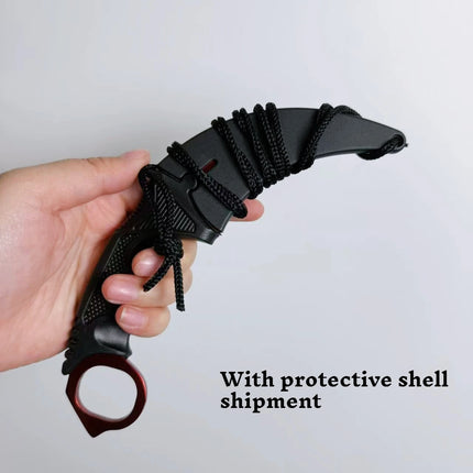 10styles Cs Karambit Metal Model with Plastic Sheath Game Peripheals Colorful Claw Knives Outdoor Training Props Safety Toys Boy
