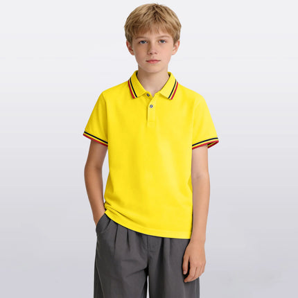 Summer Children's Short-Sleeved POLO Shirt Tennis Boys Sport Tops Button Lapel Tees Toddler Kids School Costume 2-10 Years
