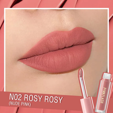 PINKFLASH Lipgloss Matte Lipstick Soft Moisturizing Red Nude Pink Melting Lip Cream Waterproof Makeup Not Fade Lip Gloss Liptint