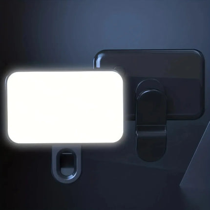 New Portable Mini Selfie Fill Light Rechargeable 3 Modes Adjustable Brightness Clip On For Mobile Phone Computer Fill Light