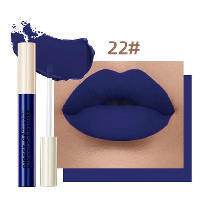 24 Colors Matte Lipstick Woman Lip Makeup Velvet Lipgloss Long Lasting Lip Tint Waterproof Non-stick Cup Lip Gloss Cosmetics
