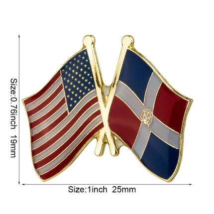 Dominican Rep Flag Badge Brooch Natinal Lapel Pins Flag Lapel Pins Country Flag Badge