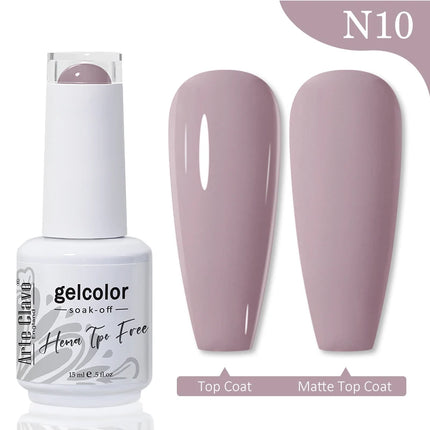 Arte Clavo Red Brown Gel Nail Polish 15ml Autumn Series Base Top Coat Soak Off UV Gel Semi Permanent Varnishes Design Nail Art