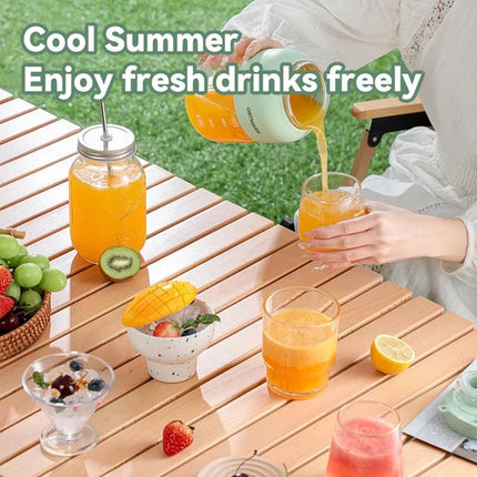 Electric fruit juice machine, juicer, portable milkshake machine, 800ml rechargeable fruit and vegetable juice machine