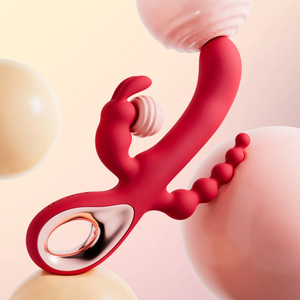 3-in-1 Dildo Rabbit Vibrator for Women G-Spot Orgasm Masturbator Anal Plug Clitoris Stimulator Female Masturbation Sex Toys 18+
