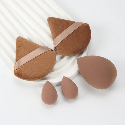 5Pcs Professional Makeup Sponge Set - Soft, Gentle, Multi-Purpose Tools for Perfect Foundation, Powder and Blush Application