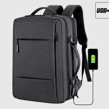 Men Large Capacity Backpack USB Charging Male Laptop Bagpack Waterproof Business Travel Back Pack Luggage Bag Mochila