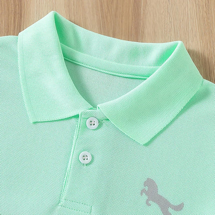3-piece Set Of New Summer Children's Multi-color Combination POLO Top For Boys Handsome And casual Lapel Short Sleeved T-shirt