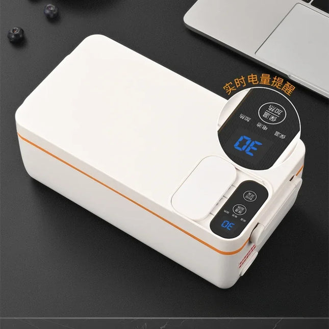 304 Stainless Steel Rechargeable Hot Lunch Box Large Capacity Office Worker Car Portable Thermal Insulation Heating Lunch Box