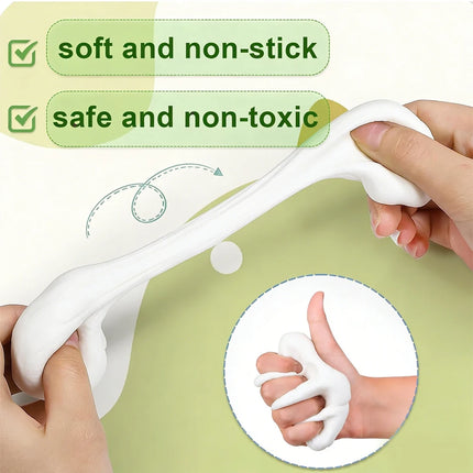 Ultra-Light Pure White Air-Dried Clay Modeling Dough for Kids Toy Space Theme Malleable Non-Toxic Clay That，child's gift