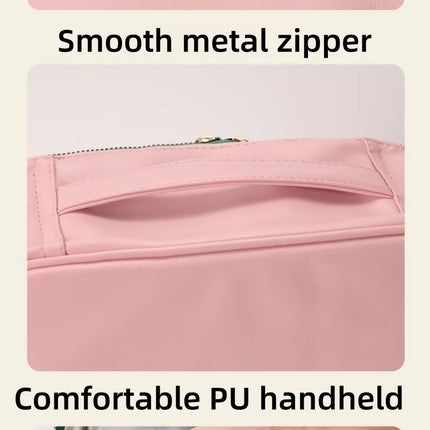 2025 New PU Stand Up Makeup Bag Large Capacity Waterproof Makeup Storage Bag Large Opening Travel Toilet Bag