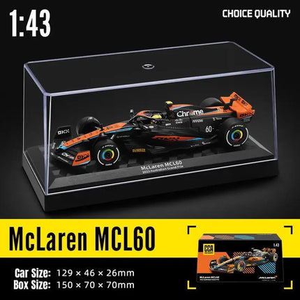 1/43 McLaren MCL60 F1 Racing Toy Car Formula 1 CCA Diecast Vehicle Miniature Free Wheels Display Collection For Children Boys