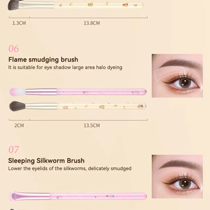 GECOMO Eye makeup brush set, Detail brush, Shading brush,Nose Shadow Eye Makeup set,a complete set of makeup tools for beginners