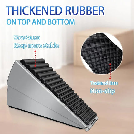 Spring Loaded Heavy Duty Door Stopper - Anti-Collision Door Plug, Windproof Door Wedge and Rubber Door Stop for Home Use