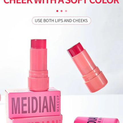 4pcs Matte expansion color, natural nude makeup, lips and cheeks, transparent jelly, powder blusher stick, powder blusher cream