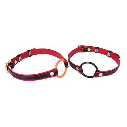 LEZEE Leather Mouth Gags Silent Oath Gag Breathable Open Oral Belt Adults Game Bondage Gear High Quality Microfiber Sexual Belt