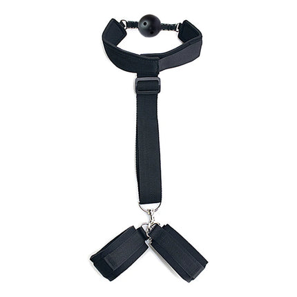 Bdsm Bondage Set Restraint Adult Game Handcuff Neck Collar Wrist Mouth Gag Strap Fetish SM Sex Toy For Woman Couples No Vibrator