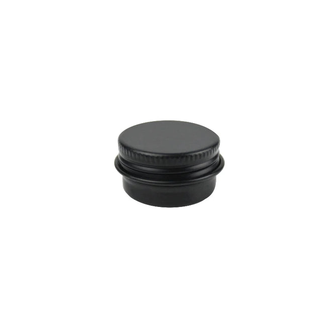50Pcs 5g Empty Mini Pink Aluminum Jars Cosmetic Small Black Metal Tins Lip Balm Jar Refillable Make Up Sample Jar with Screw Lid