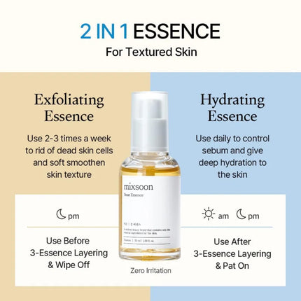 Korean Mixsoon Bean Essence,Face Moisturizing Serum Exfoliating Gentle Long-lasting Hydration Smooth Skin Skincare Products 50ml