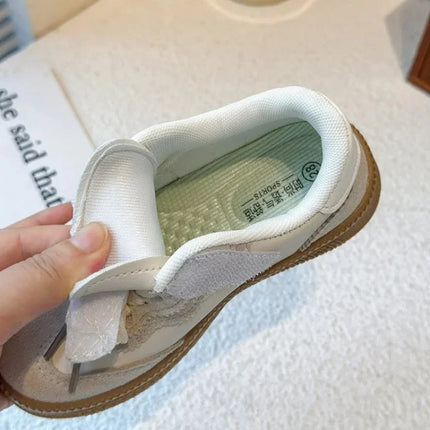 PU Leather Sport Shoes For Children Korean Style Teenager Kid's Sneakers Waterproof Outdoor Girl's Tennis Footwear Casual Shoes