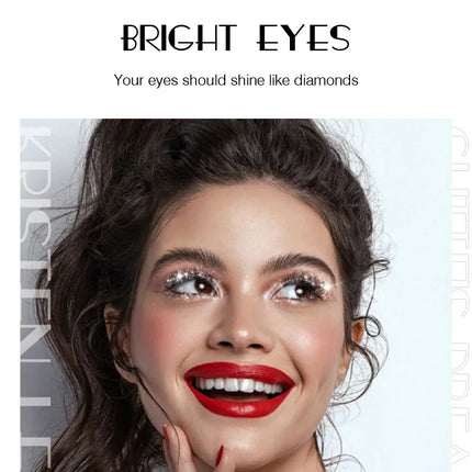 Silver Diamond Glitter Mascara Fast Dry Eyelashes Curls Extension Make-Up Waterproof Long-lasting Lengthens Eye Lash Mascara