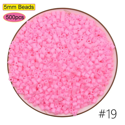 DIY Plastic 5mm Perler Hama Beads Fuse Beads Toys Eco-friendly Material Pegboard Iron Pixel Puzzle Birthday Gift for Boys Girls