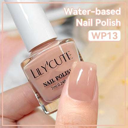 LILYCUTE 7ml Matte Nail Polish Velvet Effect Pearl Shell  Air Dry Nail Art Varnish No Need Lamp Manicure Glitter Nail Care Polis