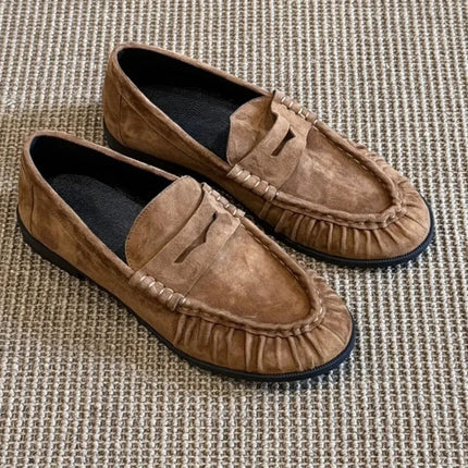 BANFANG Women's Shoes Summer New Fashion Classic Luxury Brand Design Loafers Sheepskin Comfortable Casual Shoes For Woman