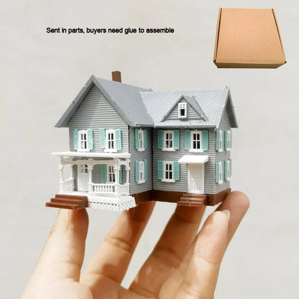 N Scale Model building kit Dwelling House 1:160 American Courtyard architecture Model Train Railway Layout DIY Material Diorama