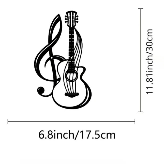 1pc Metal Wall Sign - Musical Note & Violin Pattern. Iron Art Wall Decoration. For Garden, Kitchen, Hotel & Balcony. Home Decor