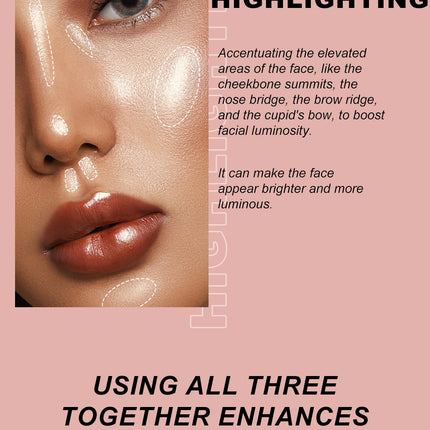 6-colour cushion cotton blush, skin-friendly highlighter that is not irritating, blends naturally without clumping.