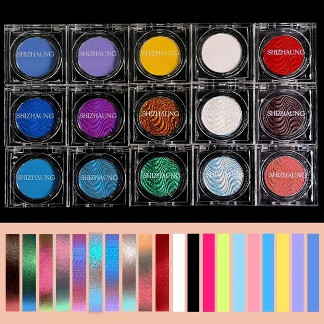 Chameleon Eyeshadow Powder Monochrome Matte Shimmer Metallic Glitter Gothic High Gloss High Colors Fine Flash lasting Eye Makeup