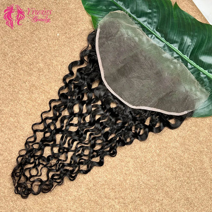 13x6 Real HD Frontal Water Wave 13x4 Frontal Melt Skins Invisible Lace Frontal 100% Raw Human Hair 1B Natural Black