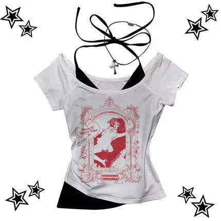 Sabrina Carpenter t-shirt girl korean clothes University graphic Gothic Trendy t-shirt Trendy Grunge Graphic Vintage Pop Culture