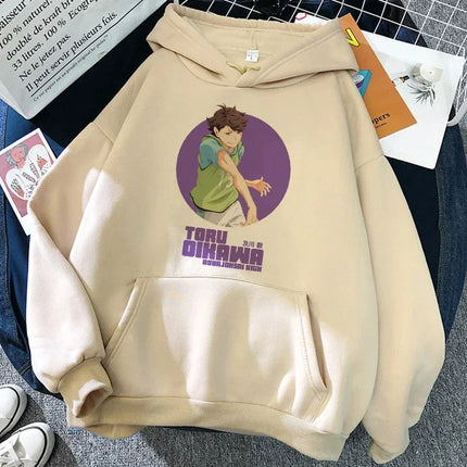 90s Japanese Anime Haikyuu Hoodies Women Funny Karasuno Fly High Graphic Streetwear  Fashion Male Sweatshirts Unisex Harajuku