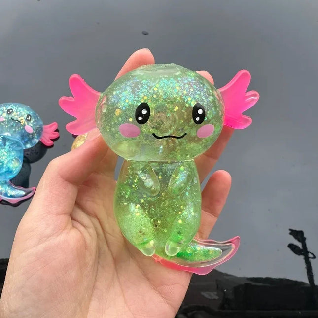 Colorful Salamander Maltose Fidget Toys Squishy Malt Sugar Stretchy Axolotl Fun Squeeze Birthday Supplies Anti-Anxiety Gift