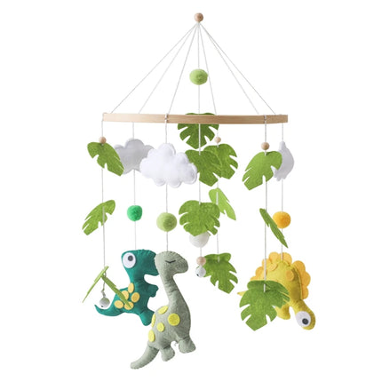 Wooden Rattles Toys Baby Crib Mobile Bed Bell Soft Felt Hot Balloon Newborn Music Bed Bell Hanging Toys Crib Bracket Baby Gifts