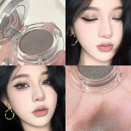 Diamond Grey Blue Highlighter Eyeshadow Palette Shine Pearlescent Face Body Brighten Glitter Natural Gloss Contour Makeup