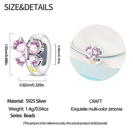 Original 925 Sterling Silver Charms Beads Cute Mushroom Unicorn Love Wings Pearl Charm for Bracelet Pendant Woman Girl Jewelry