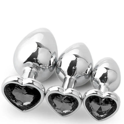3PCS S/M/L Metal Anal Plug Butt Plug Sex Toy Butt Toy for Women Men Couples Gay Adult Game Masturbator Anal Diamond Sex Shop