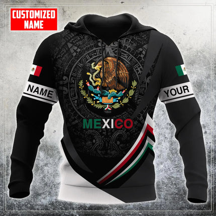 Mexico National Flag Print Hoodies For Men Fashion 3D Eagle Pattern New in Sweatshirts Hip Hop Harajuku Oversized Pullover Tops